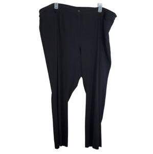 Maggie Barnes For Catherines Right Fit Curvy Pants 24W Blk ~Pre-Owned Flat Panel
